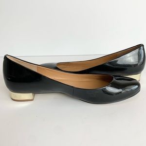 J Crew Lilly Gold Heel Ballet Flat